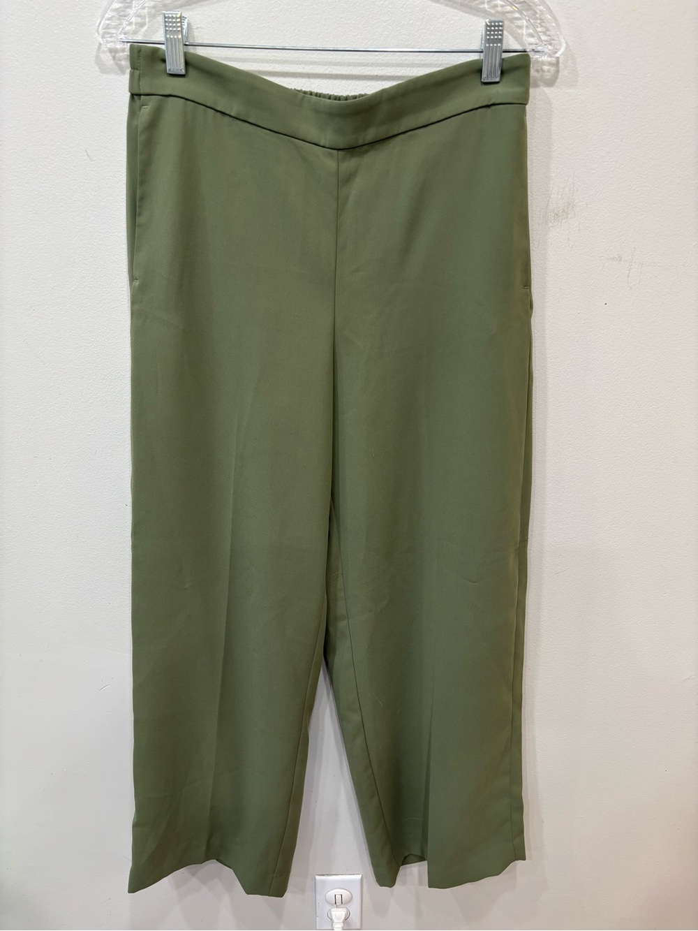 J. Crew Jamie Wide Leg Pull On Green Pants Women’s Size 10